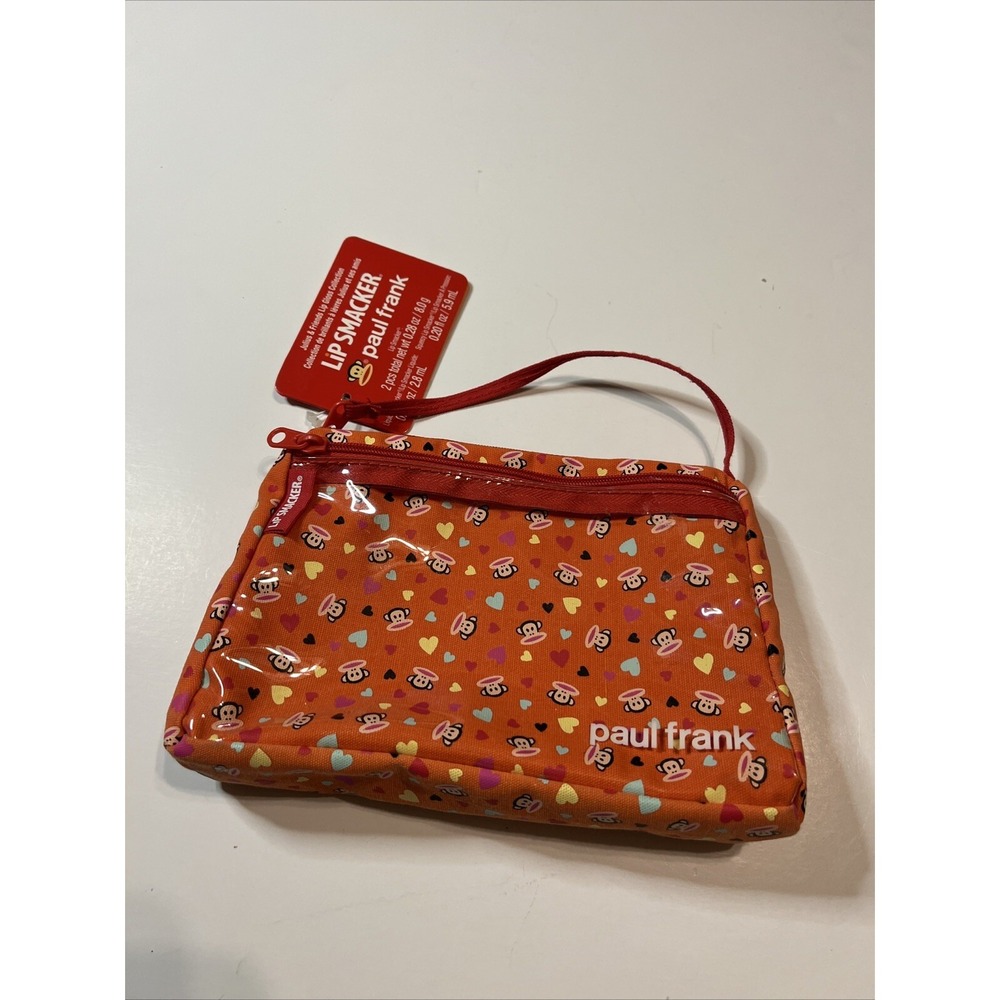 NWT Paul Frank Lip Smacker Cosmetic Pouch 2011 • Bag Only No Lipgloss
